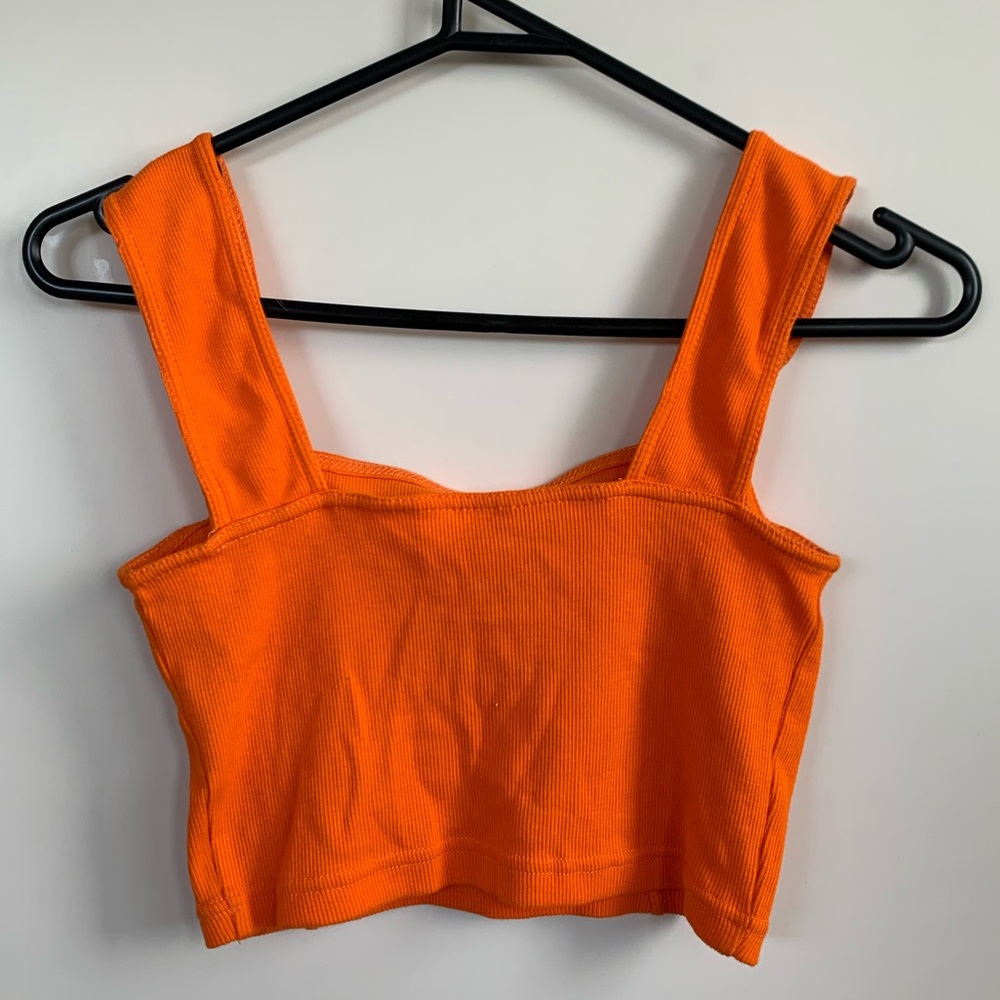 Cropped, vibrant orange Stussy top 🍊 never worn - Picture 4 of 4